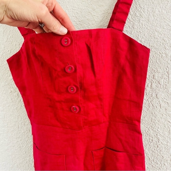 STAUD Bay Cropped Red Jumpsuit - Picture 10 of 15